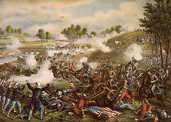 Painting of the First Battle of Manassas